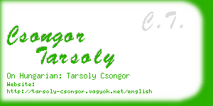 csongor tarsoly business card